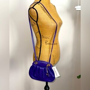 Andalossi NWT butter soft quality leather bright violet purple crossbody bag